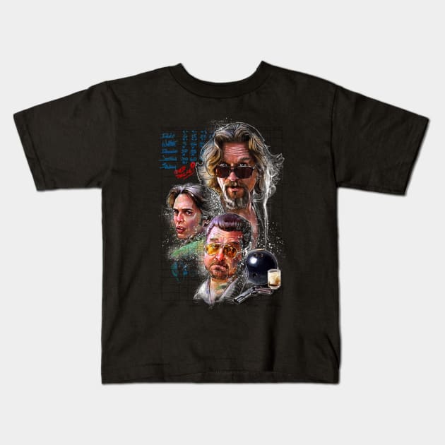 Big Lebowski Eccentric Encounters Kids T-Shirt by xXYazzyChanArtsXx